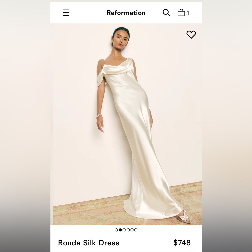 Reformation Ronda Silk Dress